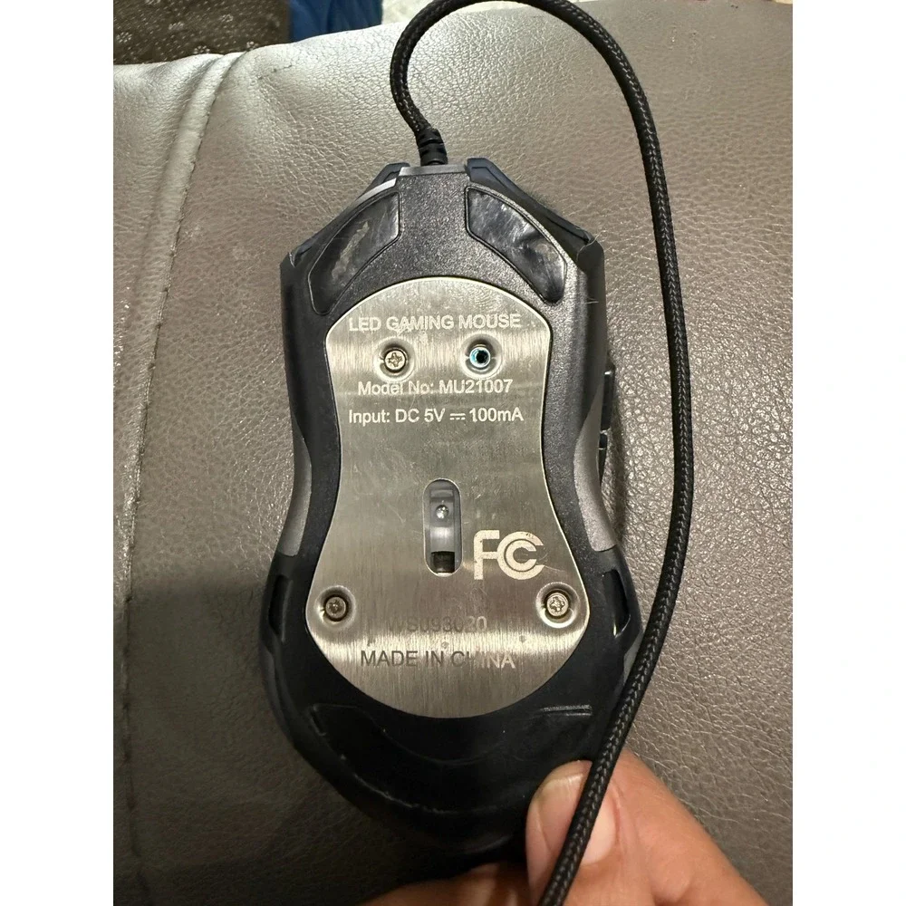 RGB LED Gaming Mouse Wired USB 2100 DPI Optical‎ Computer Mouse
